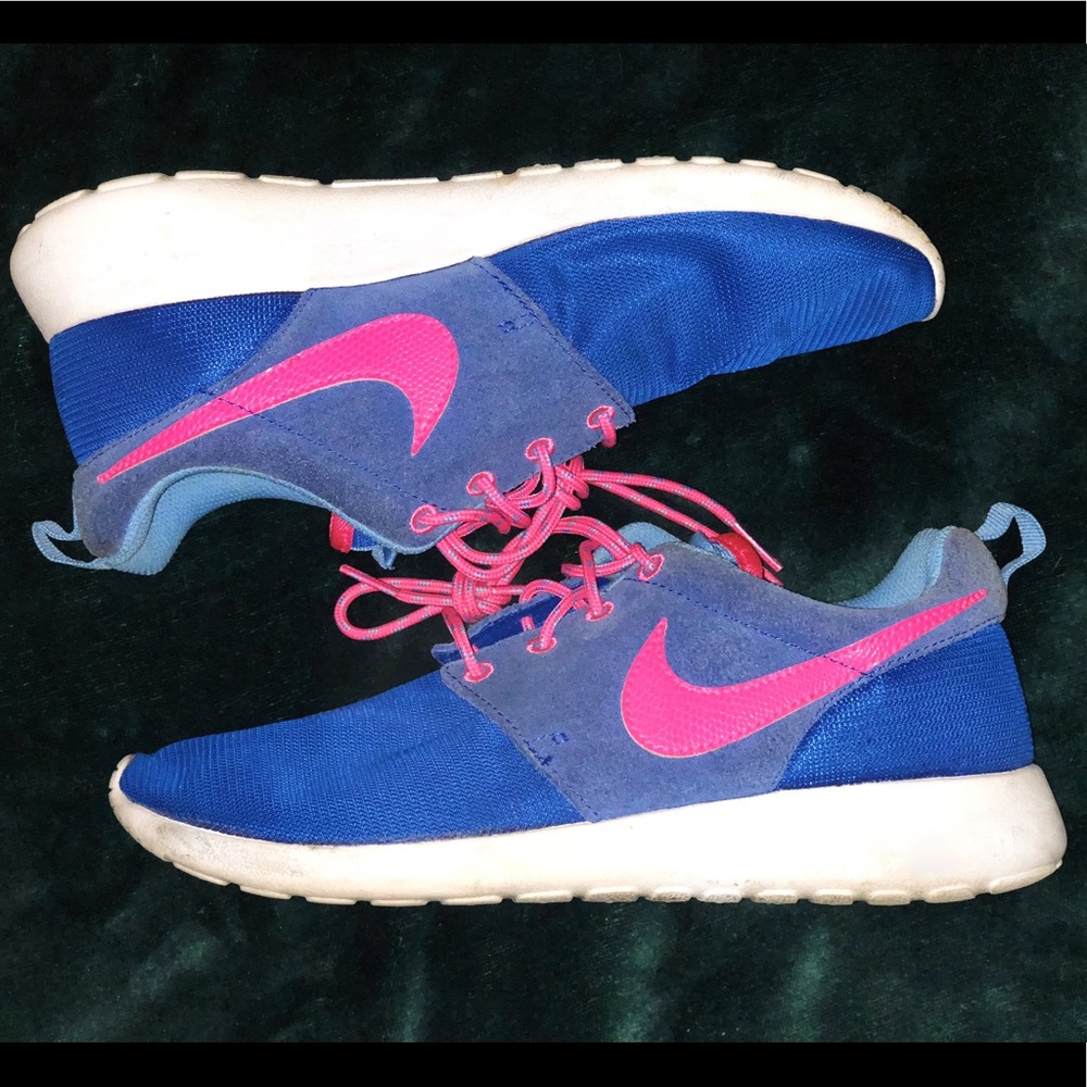 Blue and Pink Nike Roshe Runs